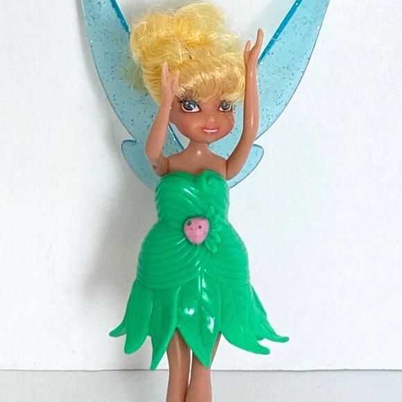 2011 Disney Fairies Tinkerbell Green Plastic Dress Tinks Pixie Sweets Cafe - Picture 2 of 6